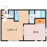 シーガーデン 1LDKの間取り
