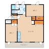グランドハイツ日新 2LDKの間取り