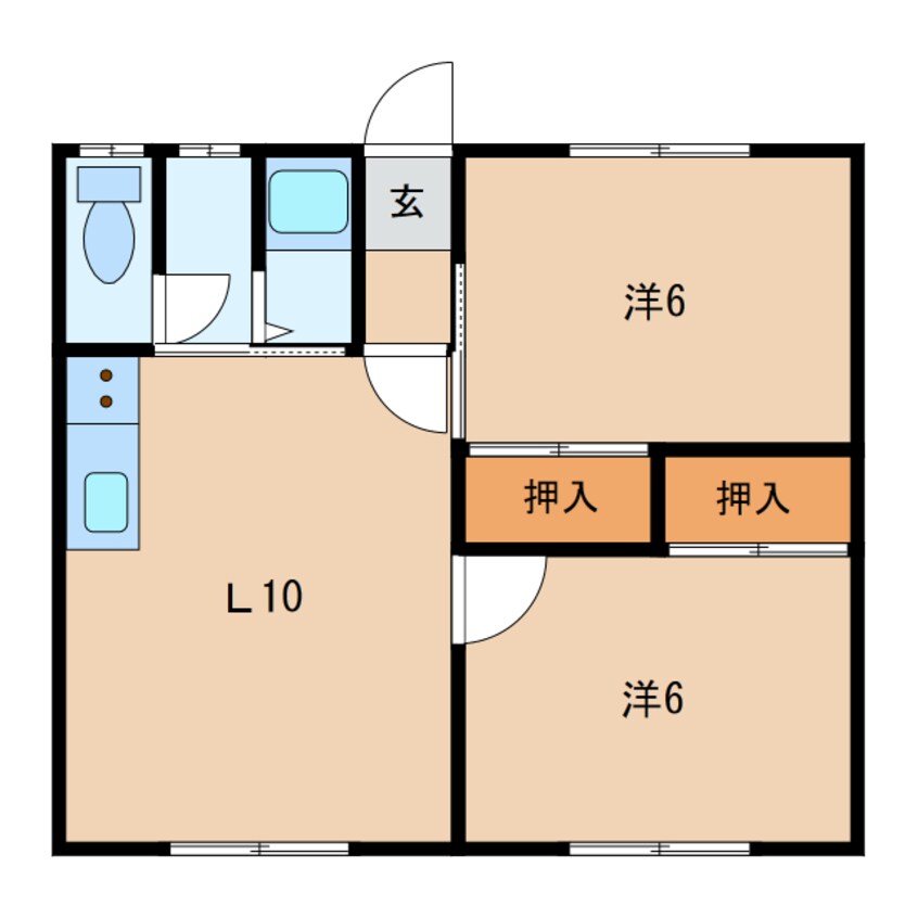 間取図 コーポタカ