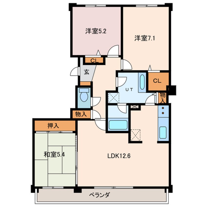 間取図 グランドール大東