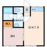 ソレイユⅡ 1DKの間取り