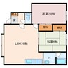 グランドハイツ５ 2LDKの間取り