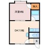 ハウスK・E 1DKの間取り