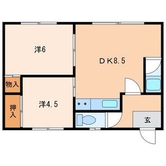 間取図 コーポえりもＡ