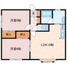 コーポ薫 2LDKの間取り