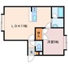 アヴニール 1LDKの間取り