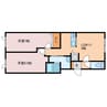 双葉の杜B 2LDKの間取り