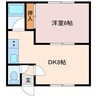 ケントハウス 1DKの間取り