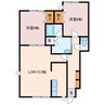 ルピナス 2LDKの間取り