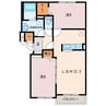 クロムシード 2LDKの間取り