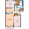 クロムシード 2LDKの間取り