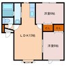 エクセル・シオール 2LDKの間取り