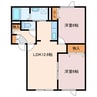 ビューフォート弐番館 2LDKの間取り