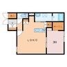 シャンドゥフルール 1LDKの間取り