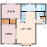 スターライト雄大 2LDKの間取り