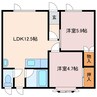 ブランドK7 2LDKの間取り