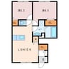 Briller 2LDKの間取り