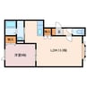 クレア花園 1LDKの間取り