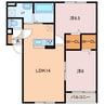 ジラソーレⅡ 2LDKの間取り
