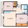 コーポNYC 2DKの間取り