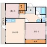 コーポNYC 2LDKの間取り