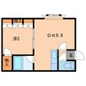 ブランドＫ8 1DKの間取り