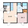 グランドキャッスル 1DKの間取り
