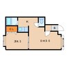 レインボーハウス澄川NO.13 1DKの間取り