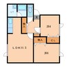 ライジングサン 2LDKの間取り