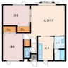 ウエストサイト 2LDKの間取り