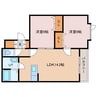 LupinusⅡ号館 2LDKの間取り
