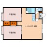 グランド桜木 2LDKの間取り