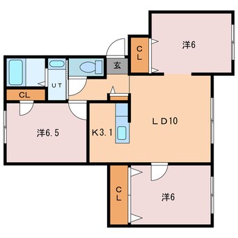 間取図 サニーハウス若草