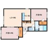 サニーハウス若草 2LDKの間取り