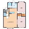 ニューハイツ明野 2LDKの間取り