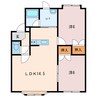 ニューハイツ明野 2LDKの間取り