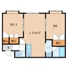 プリーシュア明野元町A 2LDKの間取り