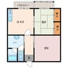グランドハイツ新明C 2DKの間取り