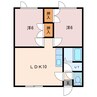 コーポそよ風 2LDKの間取り