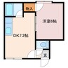 エスポワール明野 1DKの間取り