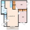 WATER COURTⅤ 2LDKの間取り