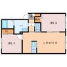 シャーメゾン新中野 2LDKの間取り