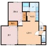ウイングA 2LDKの間取り