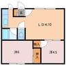 スターライト優美 2LDKの間取り