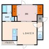 レインボーハウスBonheur 1LDKの間取り