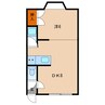 フレグランス 1DKの間取り