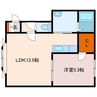 クロスⅢ 1LDKの間取り