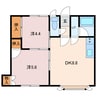 ブランドK2 2DKの間取り