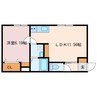 South　Blue 1LDKの間取り
