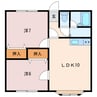 ハイツカーペンター 2LDKの間取り
